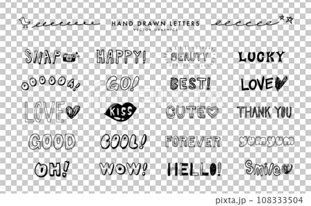 フリーハンド・描き文字セット 108333504