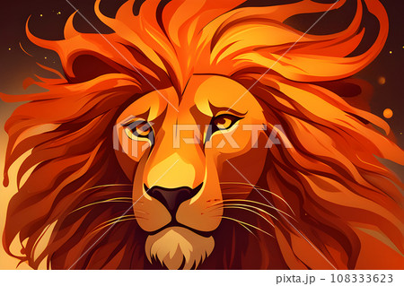 A graphic of Leo Majestic Lion in the Celestial Sky A graphic of Leo Majestic Lion in the Celestial Sky 108333623