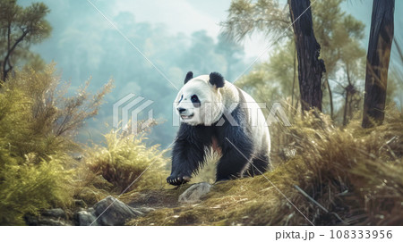 野生のパンダ 108333956