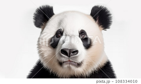 白背景のパンダ 108334010
