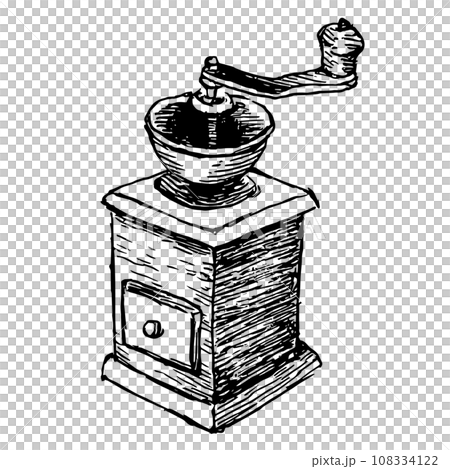 レトロなコーヒーミルのイラストセットのイラスト素材 [108334122] - PIXTA