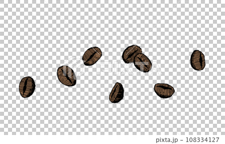 Retro coffee beans illustration set Retro coffee beans illustration set 108334127