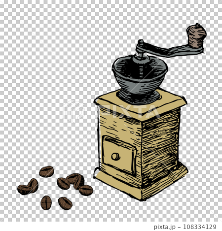 レトロなコーヒーミルのイラストセット 108334129