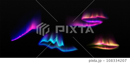 Aurora borealis colorful set Aurora borealis colorful set 108334207