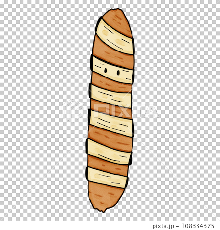 Halloween sausage mummy roll food idea 108334375