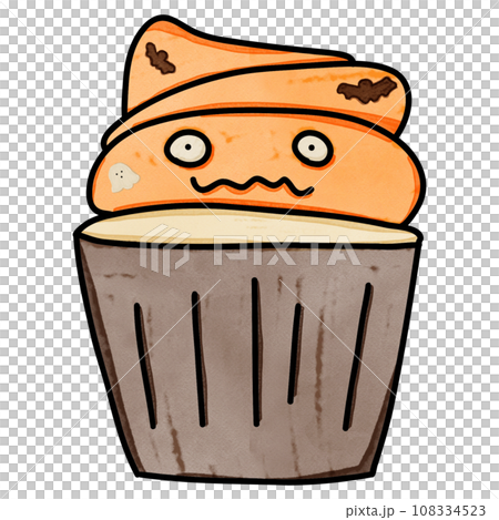 Halloween cupcake drawing Halloween cupcake drawing 108334523