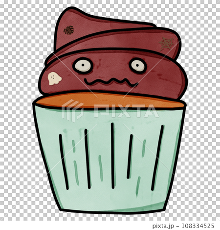 Halloween cupcake drawing Halloween cupcake drawing 108334525