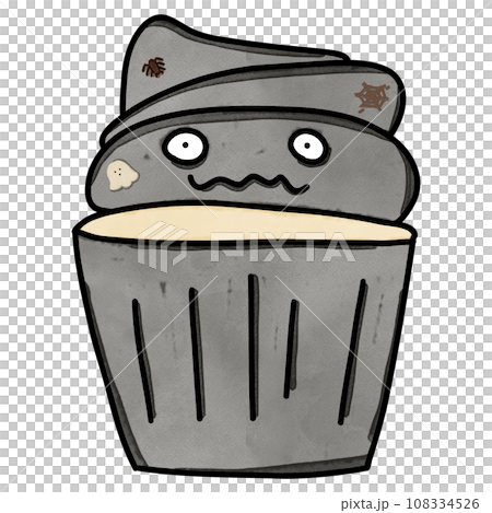 Halloween cupcake drawing Halloween cupcake drawing 108334526