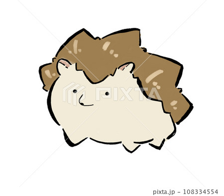 ゆるい手描きのハリネズミ 108334554