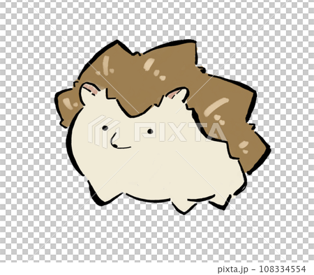 ゆるい手描きのハリネズミ 108334554
