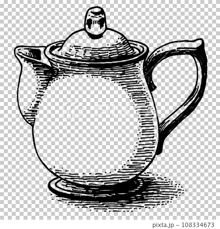 アンティーク調ペン画ミルクピッチャー 108334673