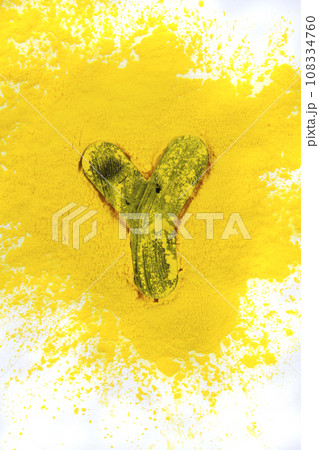 yellow laser powder isolated yellow laser powder isolated 108334760