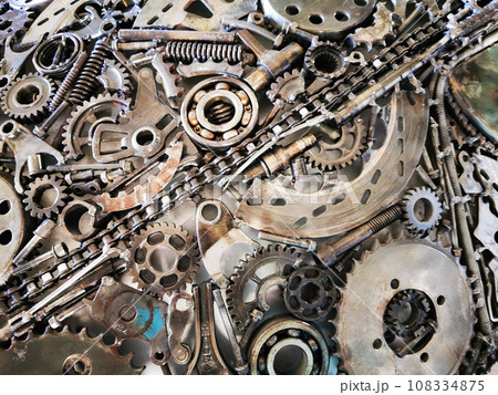 iron steampunk cogwheel texture 108334875