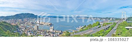 【和布刈第二展望台より関門海峡】 (高解像度版) 福岡県北九州市門司区門司 【和布刈第二展望台より関門海峡】 (高解像度版) 福岡県北九州市門司区門司 108335027