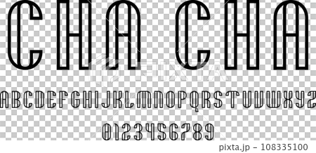 Set of alphabets font letters and numbers 108335100