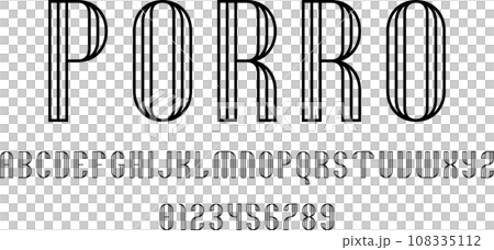 Set of alphabets font letters and numbers Set of alphabets font letters and numbers 108335112