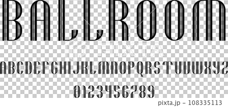 Set of alphabets font letters and numbers 108335113