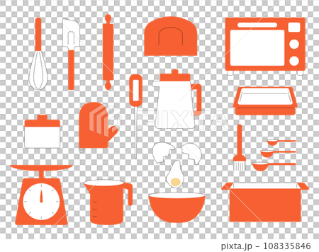 シンプルなキッチンツールのアイコンセット 108335846