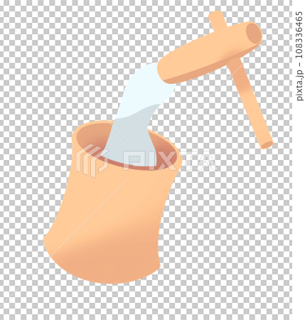 搗麻糬的插圖 搗麻糬的插圖 108336465