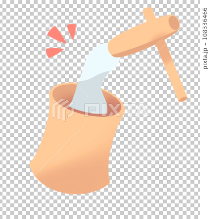 餅つきのイラスト(エフェクトあり) 餅つきのイラスト(エフェクトあり) 108336466