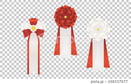 Insignia ribbon rose illustration 108337077