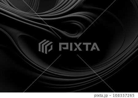 Abstract Monochrome Waves of AI-Generated Art Generative AI. Created With Generative AI Technology 108337265