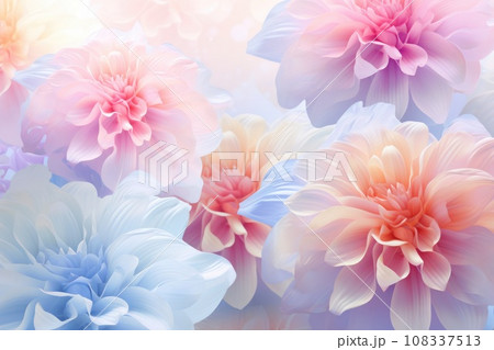 background with flowers in soft pastel colors. 108337513