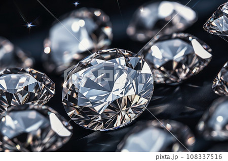 bright light shiny luxury diamonds on black background bright light shiny luxury diamonds on black background 108337516