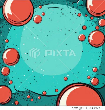 Retro pop art comic illustration with red and blue bubbles Retro pop art comic illustration with red and blue bubbles 108339240