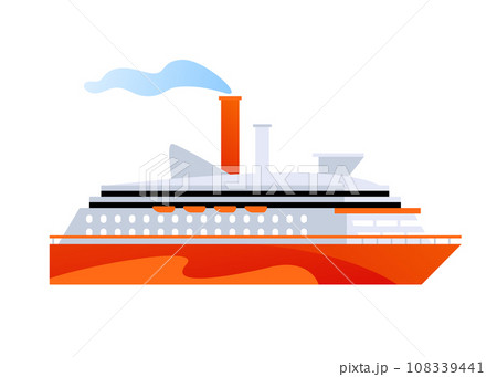 Cruise ship - modern flat design style single isolated image 108339441