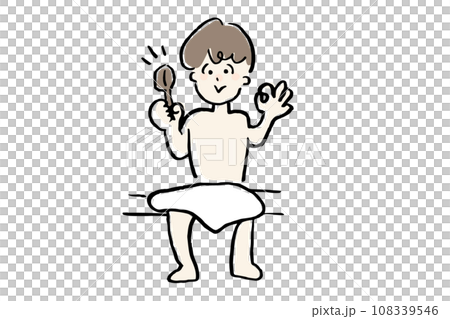 一個男人在桑拿房裡告訴 Roryu OK 108339546