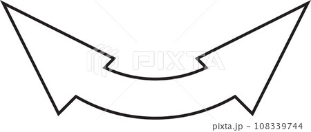 矢印＿アウトラインあり　塗りなし 108339744