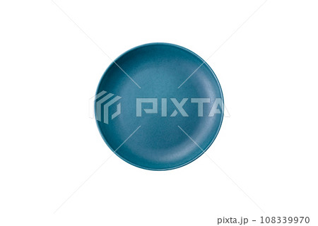 Beautiful empty round ceramic plate on a concrete background Beautiful empty round ceramic plate on a concrete background 108339970