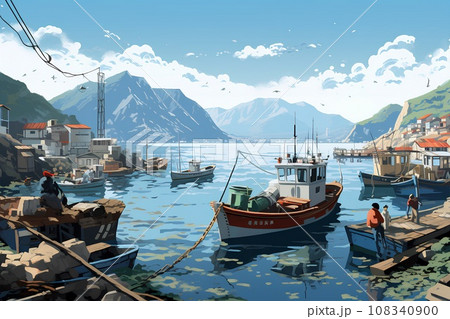 漁港の風景-1 108340900