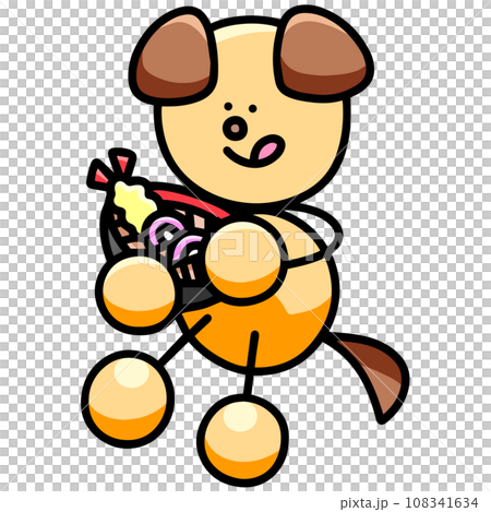 狗狗吃烏龍麵的插圖 狗狗吃烏龍麵的插圖 108341634