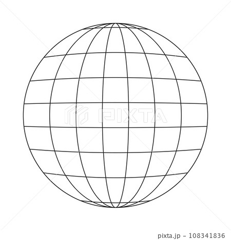 Globe icon. Earth planet sphere sign. Symbol of global social problems, people connecting, travelling, all around world delivery. Vector graphic illustration 108341836