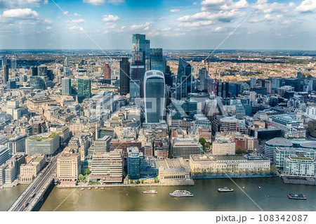 River Thames and city skyline of London, England, UK River Thames and city skyline of London, England, UK 108342087