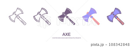 ax tool icon design vector template. axe icon illustration isolated on white background. vector illustration. ax tool icon design vector template. axe icon illustration isolated on white background. vector illustration. 108342848
