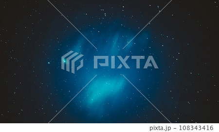 Comet C 2022 E3 ztf Shines Bright Green Color In Dark Night Starry Sky. Comet At A Distance Of 170 Million Kilometers 108343416