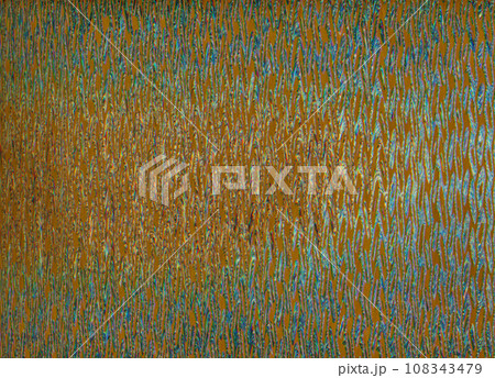 Glitch background. Pixel noise texture. 8bit analog distortion. Blue orange color grain wave artifacts on dark grunge illustration abstract wallpaper with free space. 108343479