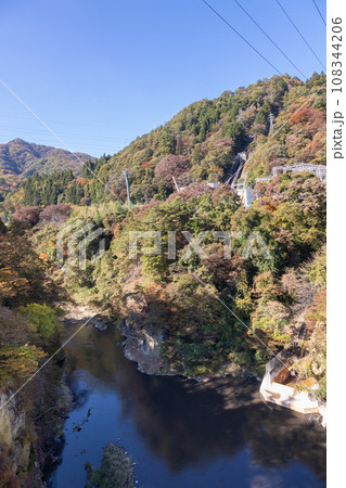 秋の吾妻渓谷　吾妻峡十勝　弁天島 108344206