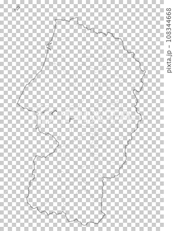 Blank map Yamagata prefecture 108344668