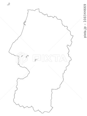 白地図　山形県 108344669