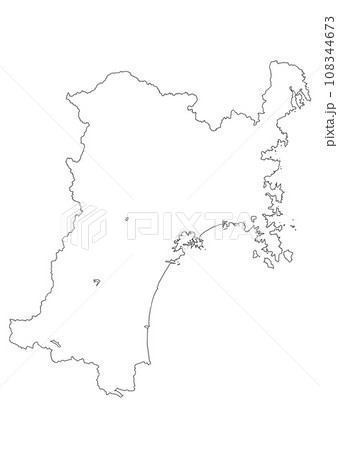 白地図　宮城県 108344673