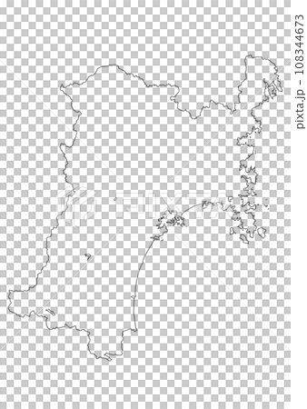 白地図　宮城県 108344673