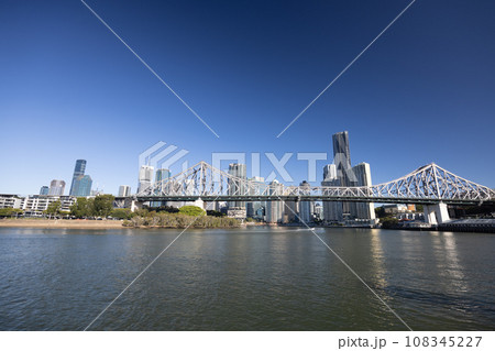 Story Bridge and Brisbane Skyline in Australia 108345227