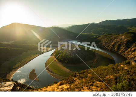 beautiful island in spain castilla y leon. 108345245