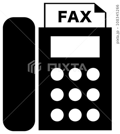 FAXのアイコン 黒 108345266