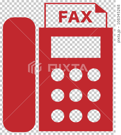 Fax icon red 108345268