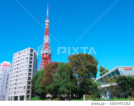 桜田通りより臨む東京タワー 都市景観(2023年10月) 桜田通りより臨む東京タワー 都市景観(2023年10月) 108345282